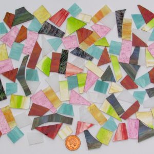 Stained Glass pieces (Various colours of streaky textured glass) off cuts...small pieces of glass